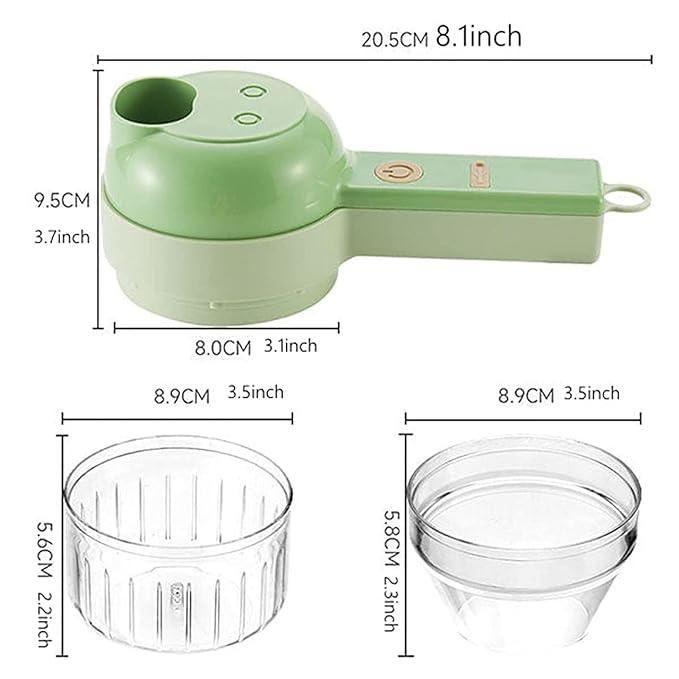 4-in-1 Portable Electric Vegetable Cutter | Wireless Food Chopper